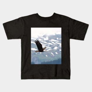 Eagle In Flight Kids T-Shirt